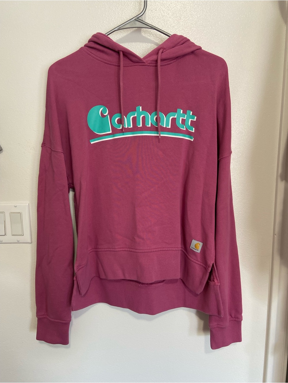 Carhartt Women's Berry Hoodie with Teal Logo